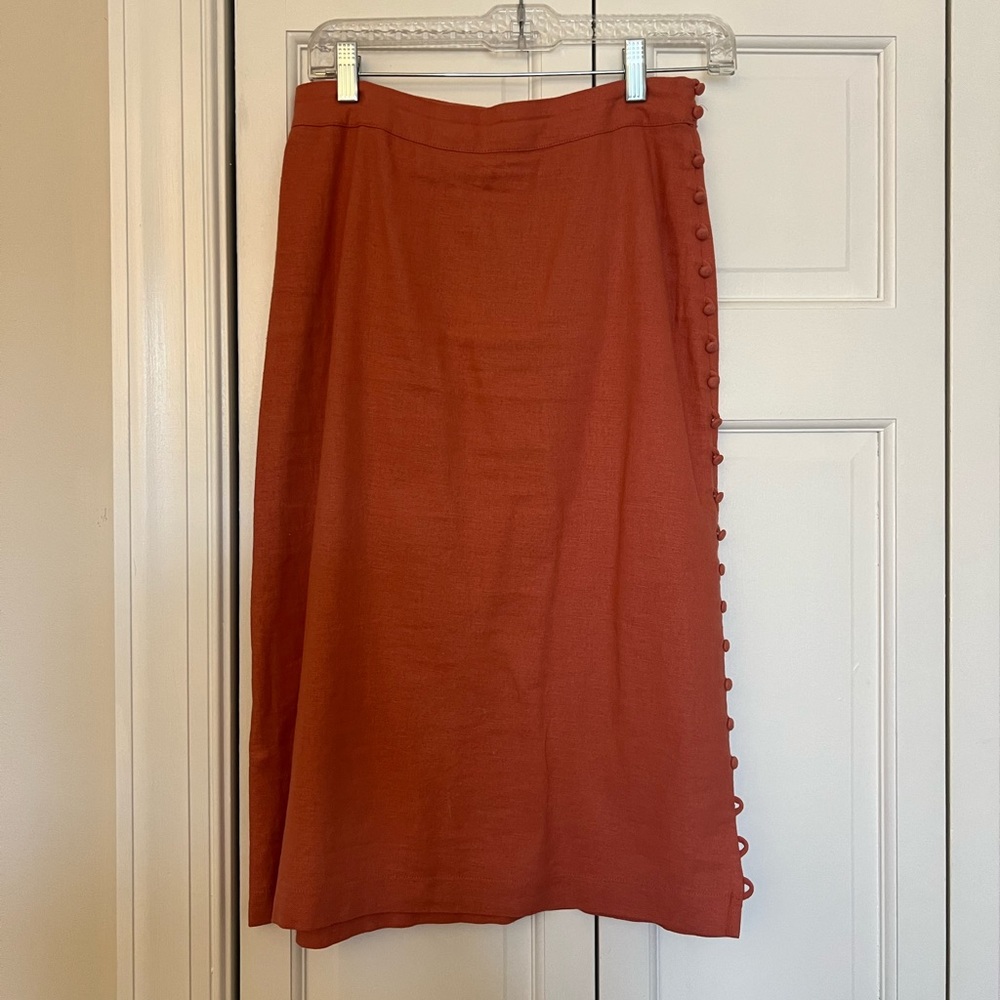 Coral midi skirt